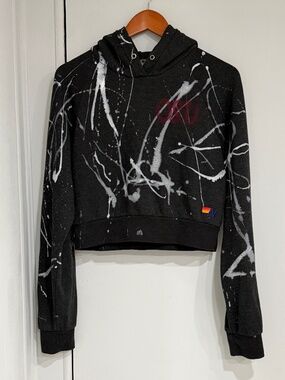 Aviator Nation Artist Collection PaintSplatter Cropped Hoodie